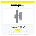 Don-Jo TL-2 Temporary Mortise Lock Strike Set, Prime Coat