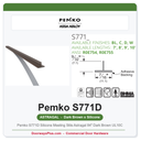 Pemko S771D Silicone Meeting Stile Astragal 84" Dark Brown UL10C