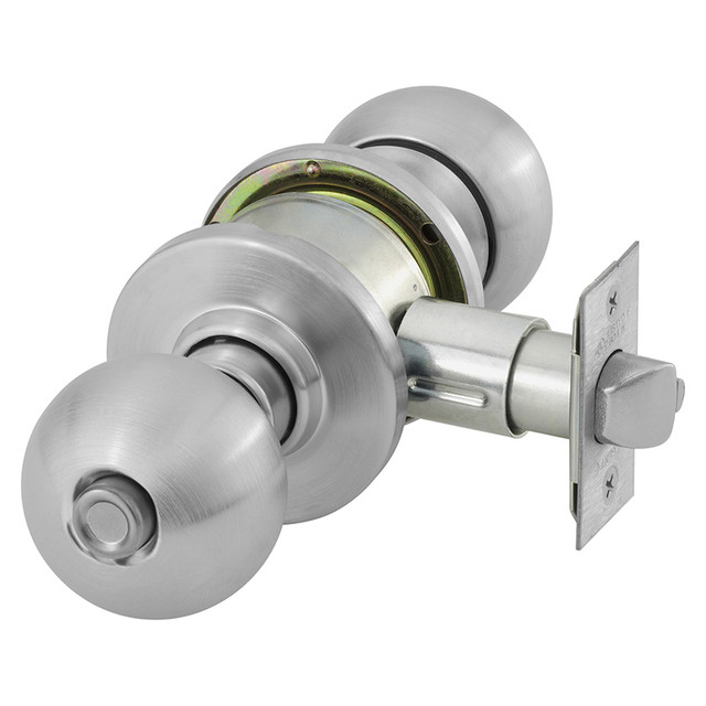 Sargent 6U65 OB Privacy Knob Latchset | 6 Series Cylindrical | US26D Satin Chrome (626)