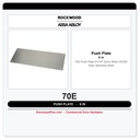 Rockwood 70E Push Plate 6"x16" Extra Wide US32D Satin Stainless Steel