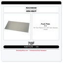 Rockwood 70F Push Plate 8"x16" .050" Satin Stainless US32D