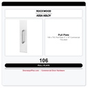 Rockwood 106 x 70C Pull Plate | 4" x 16" Commercial Thru-Bolt