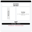 Rockwood 107 x 70B Pull Plate | 8" CTC | US32D Satin Stainless Steel