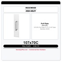 Rockwood 107x70C Pull Plate | 8" CTC | 4"x16" Satin Stainless US32D