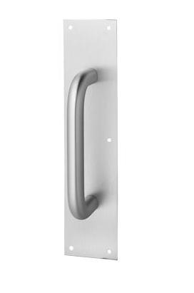 Rockwood 110 x 70C Pull Plate | 1" Round Pull, 4"x16", US32D Satin Stainless