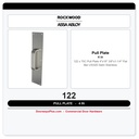 Rockwood 122 x 70C Pull Plate | 4"x16" | 3/8"x1-1/4" Flat Bar | US32D Satin Stainless