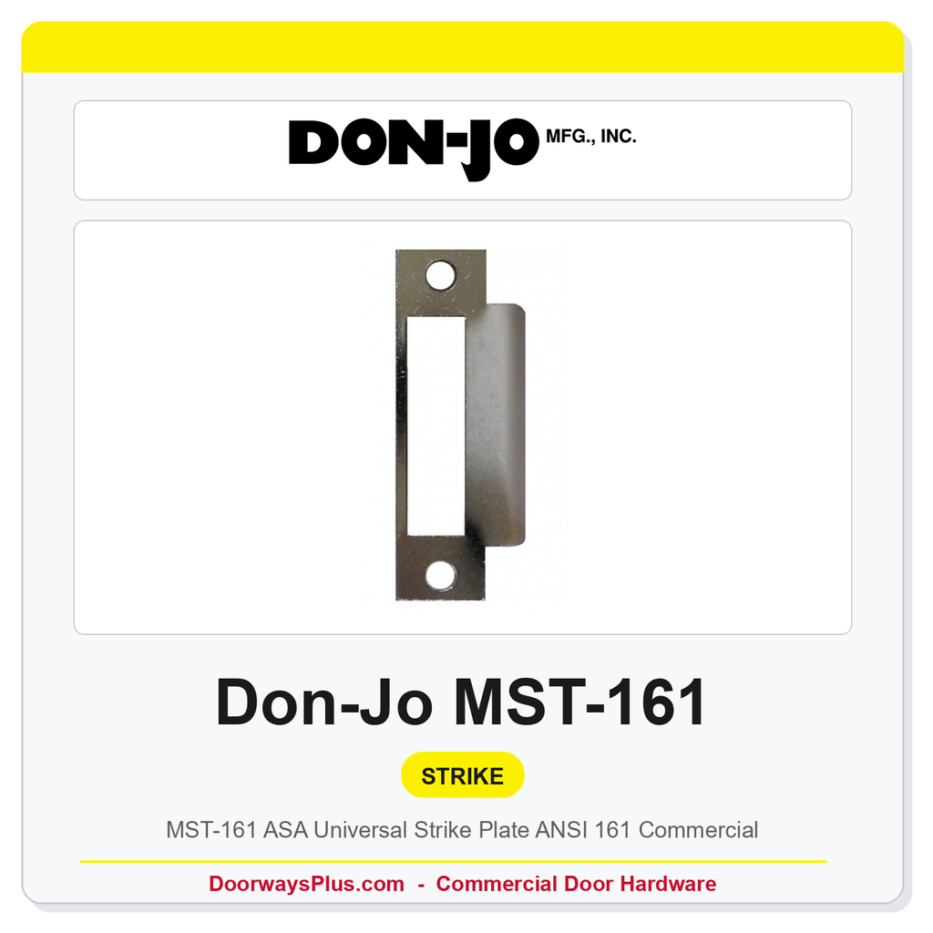 Don-Jo MST-161 ASA Universal Strike Plate – ANSI 161 Commercial