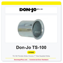 Don-Jo TS-100 Thimble Strike – Chrome | 1" Hole Deadbolt Strike