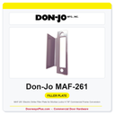 Don-Jo MAF-261 Electric Strike Filler Plate | 4-7/8" x 1-1/4" Mortise Lock Frame Conversion