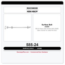 Rockwood 585-24 Heavy Duty Surface Bolt – US26D Satin Chrome | UL Listed Fire Door