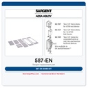 Sargent 587 EN Shim Kit | 8700 Series SVR Exit Device | 12-Piece