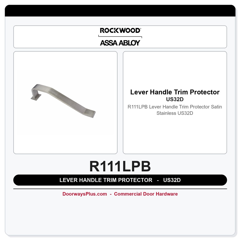 Rockwood R111LPB Trim Protector | US32D Satin SS