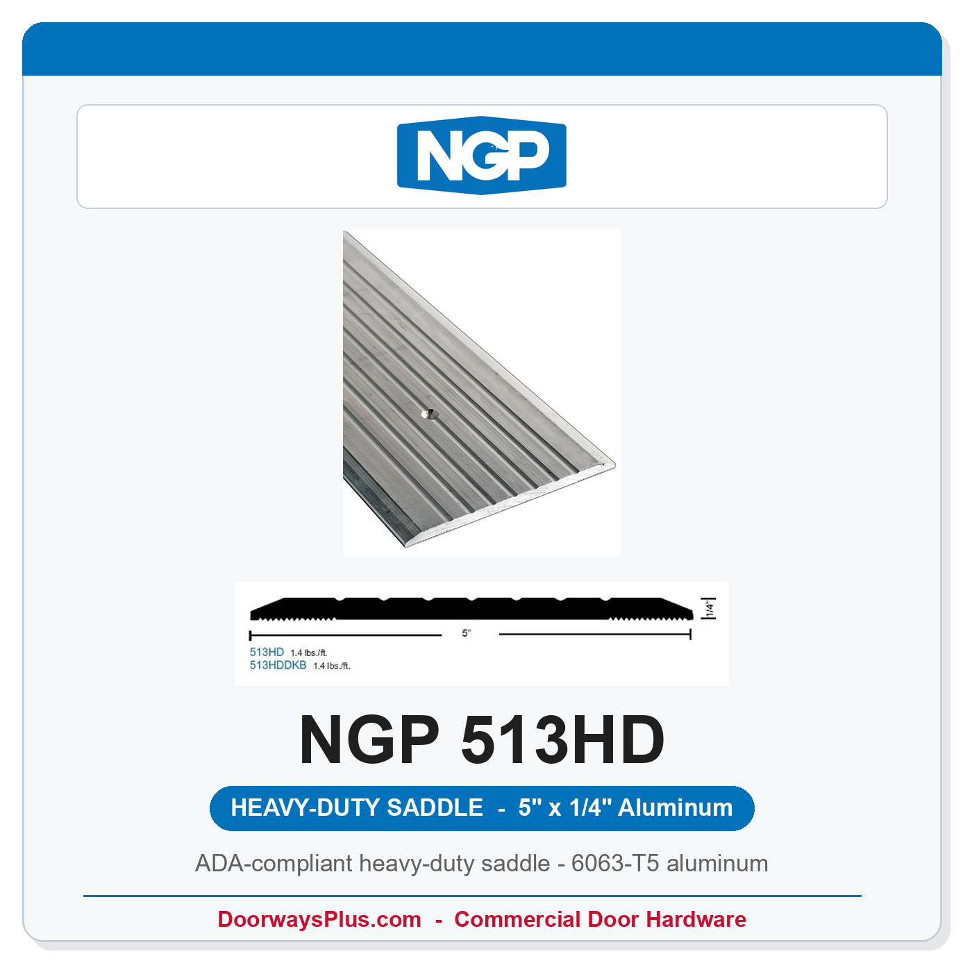 NGP 513HD Aluminum Threshold 5