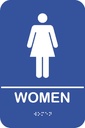 Rockwood BFM685 Tactile Signage w/ Braille - Women 