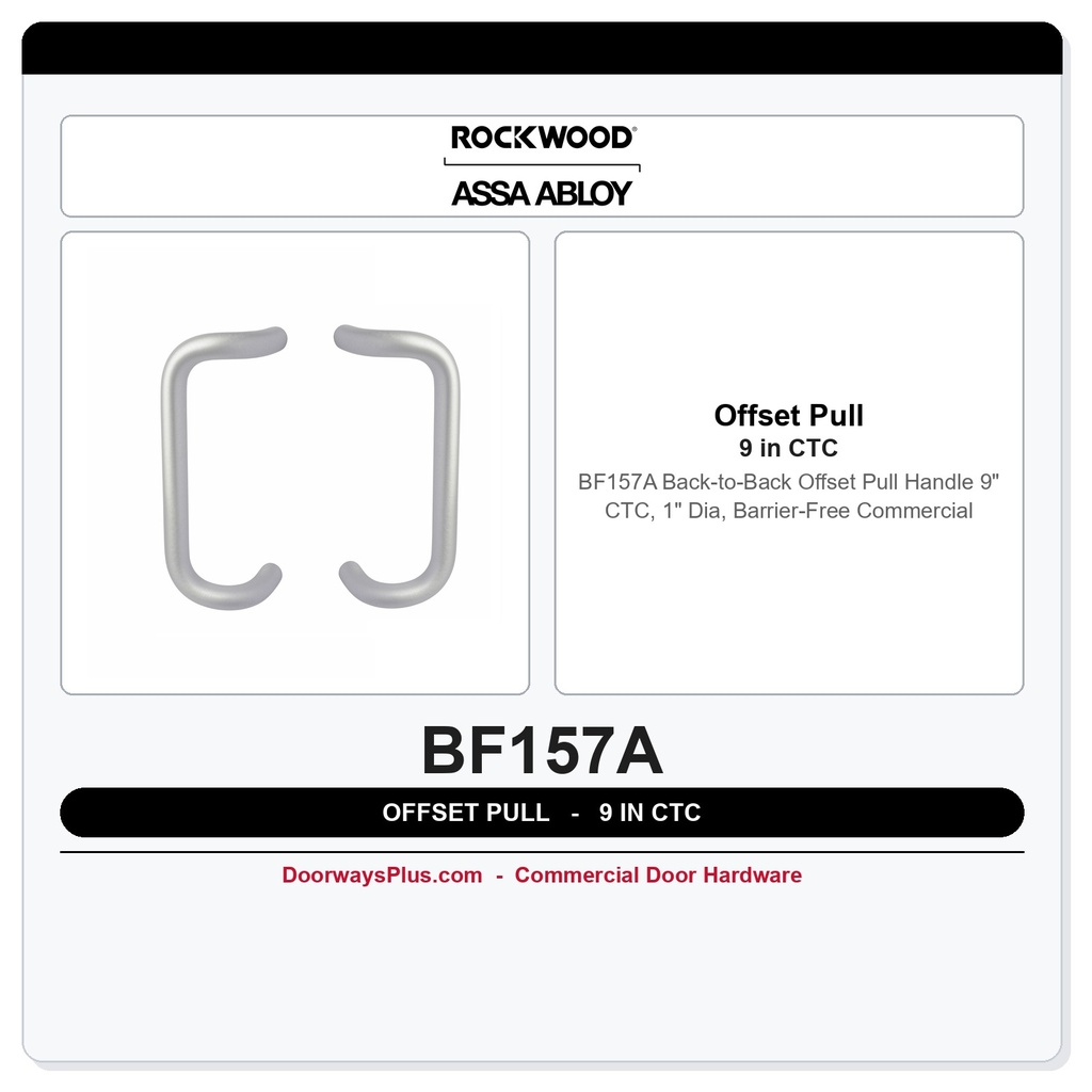 Rockwood BF157A Offset Pull Handle | 9