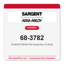 Sargent 68-3782 59-86/87/88/89 Rail Assembly G-Wide