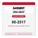 Sargent 98-2517 CHASSIS Assembly 9800 (75,76)