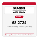 Sargent 68-2724 12-Rail Assembly narrow E (24" - 32")