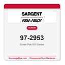 Sargent 97-2953 Screw Pak 800 Series