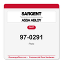 Sargent 97-0291 Plate