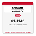 Sargent 01-1142 8-32 x UNC - 2A x 1/4" Screw - Pack of 10