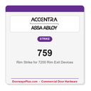 Accentra 759 Rim Strike for 7200 Rim Exit Devices