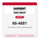 Sargent 68-4681 16-53-55-58 J Narrow Rail Assembly