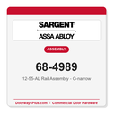 Sargent 68-4989 12-55-AL Rail Assembly - G-narrow