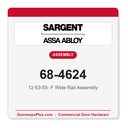Sargent 68-4624 12-53-55- F Wide Rail Assembly