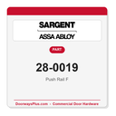 Sargent 28-0019 Push Rail F
