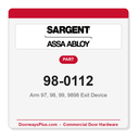 Sargent 98-0112 Arm 97, 98, 99, 9898 Exit Device