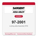 Sargent 97-2001 Locking slide Assembly 9700