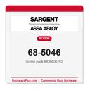 Sargent 68-5046 Screw pack MD8600 1/2