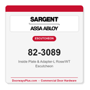 Sargent 82-3089 Inside Plate & Adapter-L Rose/WT Escutcheon