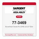 Sargent 77-3469 Escutcheon Screw Pk LE/KE (2,4) 2" Door
