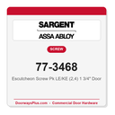 Sargent 77-3468 Escutcheon Screw Pk LE/KE (2,4) 1 3/4" Door