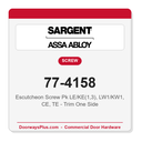 Sargent 77-4158 Escutcheon Screw Pk LE/KE(1,3), LW1/KW1, CE, TE - Trim One Side - Pack of 2