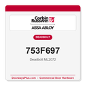 Corbin Russwin 753F697 Deadbolt ML2072