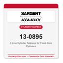 Sargent 13-0895 7-Line Cylinder Tailpiece for Fixed Core Cylinders