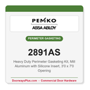 Pemko 2891AS Heavy Duty Perimeter Gasketing Kit, Mill Aluminum with Silicone Insert, 3'0 x 7'0 Opening