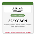 Pemko 325XGSSN Extreme Gap Door Bottom Sweep - Stainless Steel, Neoprene Insert