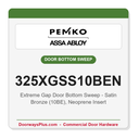 Pemko 325XGSS10BEN Extreme Gap Door Bottom Sweep - Satin Bronze (10BE), Neoprene Insert