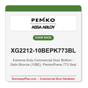 Pemko XG2212-10BEPK773BL Extreme-Duty Commercial Door Bottom - Satin Bronze (10BE), PemkoPrene 773 Seal