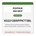 Pemko XG2212BSPPK773BL Extreme-Duty Commercial Door Bottom - Black Suede (BSP), PemkoPrene 773 Seal