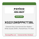 Pemko XG2212WSPPK773BL Extreme-Duty Commercial Door Bottom - White Suede (WSP), PemkoPrene 773 Seal
