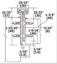 Hager 780-111HD Roton Continuous Geared Hinge 83" Concealed Leaf Heavy Duty Clear Anodized Aluminum