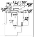 Hager 780-210HD Roton Continuous Geared Hinge 83/95" Full Surface Heavy Duty Clear Anodized Aluminum