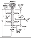 Hager 780-224HD Roton Continuous Geared Hinge 83/95" Concealed Leaf Heavy Duty Dark Bronze Anodized