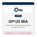 PDQ GP125 MIA Exit Latchset Lever Satin Chrome US26D | Grade 2 UL Fire Rated