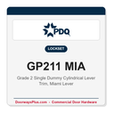 PDQ GP211 MIA Single Dummy Lever – Grade 2, ADA, Buy American